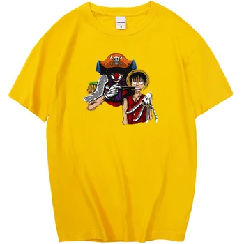 Vienas Gabalas Juokinga Luffy Marškinėlius Vyrų Vasaros Trumpomis Rankovėmis Mens T Marškinėliai Mados Japonų Anime T-Shirt Hip-Hop Korėjos Viršūnes Sportinę Aprangą