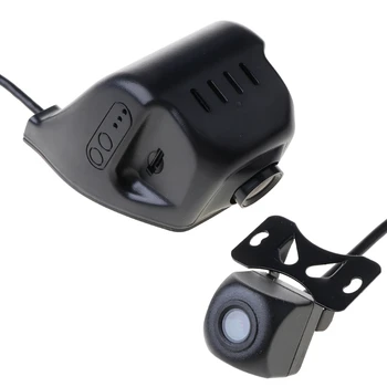 Viengubo ir Dvigubo Len Automobilių Paslėptas Naktinio Matymo USB Vairavimo Diktofonas, Loop Įrašymo Elektroninės Šunų Greitis Priemonė ADAS Brūkšnys Cam