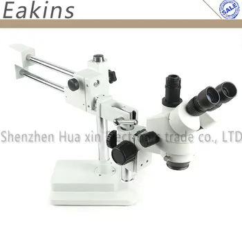 Vienu metu-Židinio Trinokulinis 7-45X Zoom Stereo Mikroskopas Dvigubai Bumas Stovėti 144pc LED Žiedo Lengvosios Pramonės Remontas Nustatymo