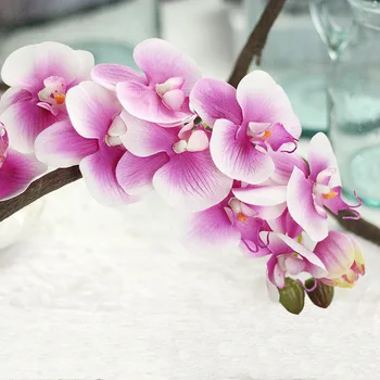 Vienuolika Galvos Rankas Drugelis Orchidėjų Namų Dekoro Dirbtinių Gėlių Išdėstymas/Orchidėja, Dirbtinės Gėlės, Dirbtinių Netikras Vestuves