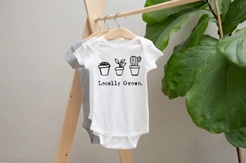 Vietoje Auginamos Augalų Kūdikių Onesie Bodysuits Komplektus Nėštumo Skelbimas Trumpas Rankovės Onesie Babyshower Dovana Drabužius Lašas Laivas
