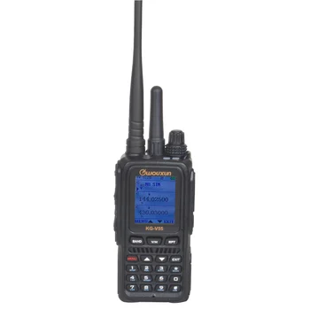 Viešojo Tinklo 4G/3G/2G WCDMA walkie talkie integruota su dviejų dažnių VHF UHF Analoginis FM scrambler Du būdu radijo Wouxun KG-V55