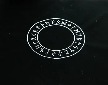 Viking Rune staltiesė Runų Akmenys bag Black Užrašu stalo Žaidimas Būrimą Astrologija Altoriaus staltiesė Amuletas Ženklas