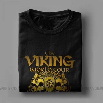 Vikingai Naujų Aukso Legendos Valhalla T Marškinėliai vyriški Grynos Medvilnės Marškinėlius Odin Valhalla Viking Tees trumpomis Rankovėmis Drabužius 4XL 5XL