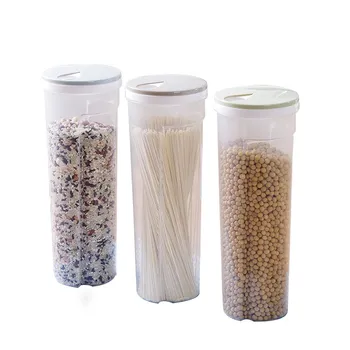 Virtuvė-sumontuoti makaronų dėžutės plastikinės skaidrios talpinimo grūdai, grūdų saugyklos talpą maisto kokybės, laikymo talpykloje šviežių saugojimo dėžės