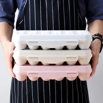 Virtuvės Kiaušinių Laikymo Dėžutė 18 Tinklelis Kiaušinių Dėžutės Maisto Konteineryje Organizatorius Lauke Namų Virtuvės Kiaušinių Laikiklis Su Dangteliu Šaldymo Saugyklos