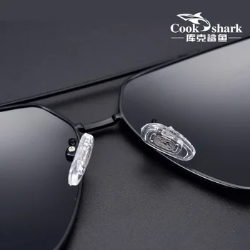 Virėjas ryklio akiniai nuo saulės vyriški akiniai nuo saulės, poliarizuoti vairavimo vairuotojo veidrodis hipster UV aikštė akiniai