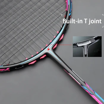 Visiškai Anglies Pluošto Dvigubo Veido Badmintono Rakečių Ultralight 6U 72g Max Įtampa 30LBS Mokymo Raketės Stygos Krepšiai Greitis
