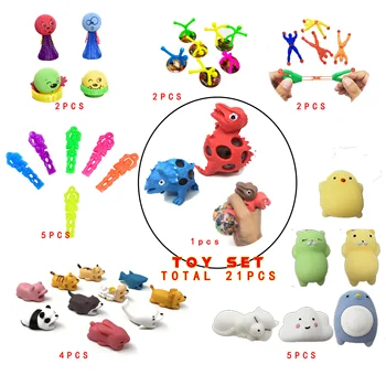Viso 21 Vnt Fidget Išspausti Extrusive Sprendimo Žaislų Rinkinys Karšto Parduoti Žaislas
