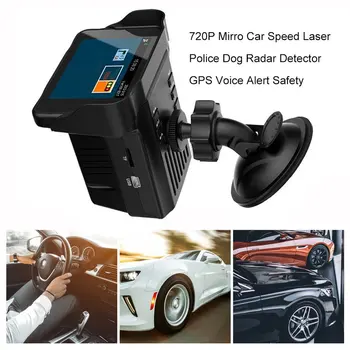 Visą Juostos Mirro Automobilio Greitis Lazerio Policijos Šuo, Radarų Detektoriai, GPS Balso Įspėjimo Saugos
