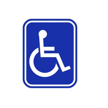 Volkrays Įspėjimo Automobilių Lipdukas Handicap Simbolis Vežimėlį Neįgaliesiems Priedai Atspindintis PVC Lipdukas Fortoyota Passat B6,14cm*10cm