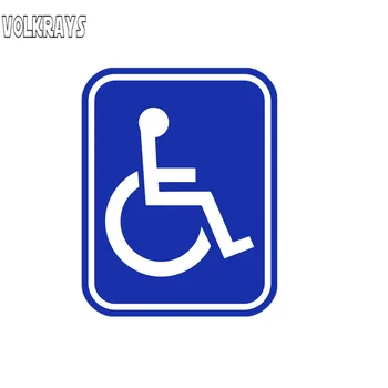 Volkrays Įspėjimo Automobilių Lipdukas Handicap Simbolis Vežimėlį Neįgaliesiems Priedai Atspindintis PVC Lipdukas Fortoyota Passat B6,14cm*10cm