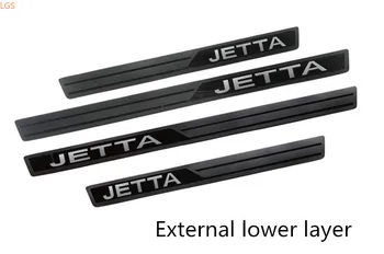 Volkswagen Jetta 2013-2018 m., nerūdijančio plieno slenkstis guard bagažo skyriaus slenksčio guard anti-scratch apsauga, automobilių reikmenys