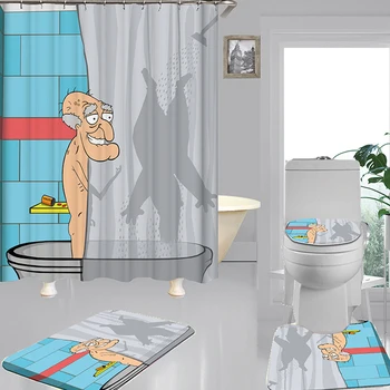 Vonios Vandeniui Dušo Užuolaidos Vandeniui Animacinių filmų 3D Skaitmeninis Spausdinimas Aukštos Spalvos Atsparumas, Vonios kambarys Stojimo