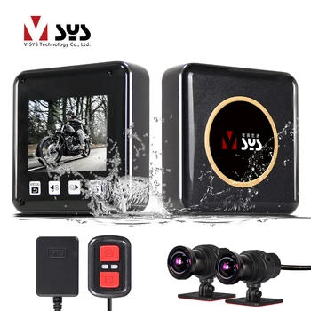 VSYS P6F Pro Dual Lens Motociklo DVR WiFi Moto Kamera 1080P 170° Plataus Kampo 