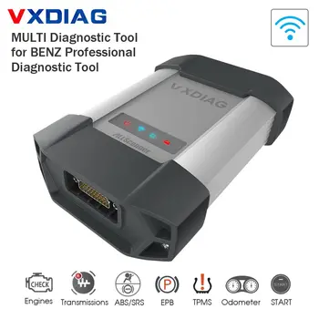 VXDIAG Multi Diagnostikos Įrankis Benz VXDIAG C6 Star VXDIAG VCX Plius Mutil Priemonė Paramos Jungtys, WIFI, LAN ir USB