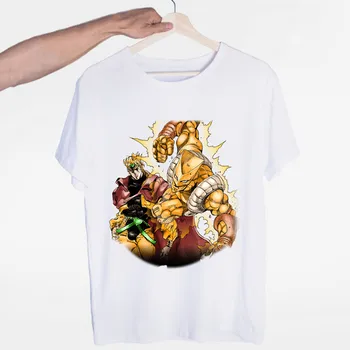 Vyrai JoJo ' s Bizarre Adventure T-shirt O-Kaklo trumpomis Rankovėmis, Vasaros Atsitiktinis Mados Unisex Vyrų ir Moterų Marškinėlius