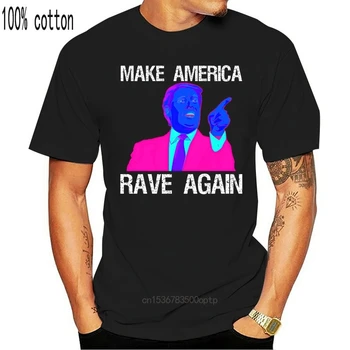 Vyrai Juokingi Marškinėliai Moterims Cool marškinėlius, Kad Amerika Rave Vėl Juokinga EDM Koziris T-Shirt