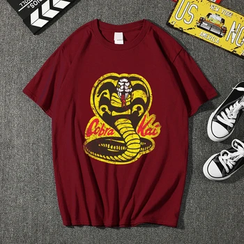Vyrai Karate Kid T Shirts Kobra Ka T-Shirt Grafikos Mielas Marškinėliai, Vyriška Klasikinė Medvilnės Marškinėlius
