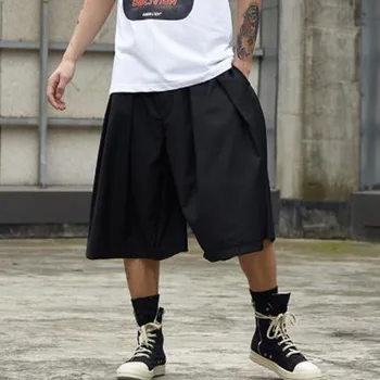 Vyrai Streetwear Hip-Hop, Punk, Gothic Prarasti Atsitiktinis Sijonas Ziajać Vyrų Negabaritinių Mados Kimono Pločio Kojų Haremo Kelnės