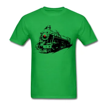 Vyrai T Shirts Sovietų Garo Lokomotyvą Traukinys Harajuku Nuostabus Klasikinis Medvilnės Marškinėlius Humoro Vyrų T-Shirt