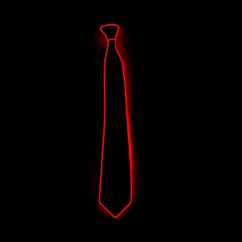 Vyrai Žėrintis Zip Kaklaraištis EL Viela Neon LED Šviesos Haloween Kalėdų Vakarėlį Ryšius Šviesos Iki Apdailos DJ Baras Klubo Etapas Prop Drabužiai