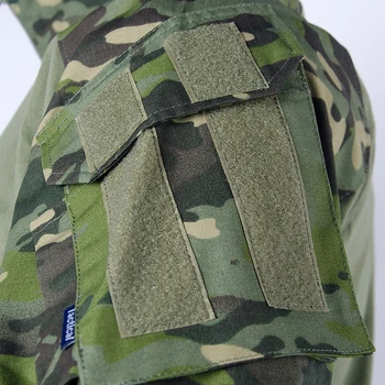Vyras Karinės Aprangos Komplektai Taktinis Uniformas BDU Kariuomenės Kovinį Kostiumą Kamufliažas Long Sleeve T-shirts Krovinių Darbo Kelnės