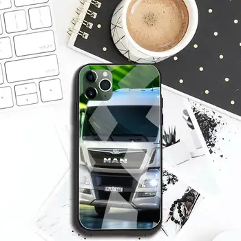 Vyras sunkvežimių Telefono dėklas Grūdintas Stiklas iPhone 11 Pro XR XS MAX 8 X 7 6S 6 Plus SE 2020 atveju