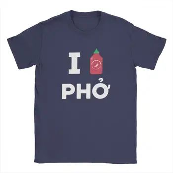 Vyriški Marškinėliai aš Myliu Sriracha Pho 100 Premium Medvilnė Tees Sriuba, Makaronai Maisto Meilės Viet Punny Makaronų T Marškinėliai Topai Suaugusiųjų