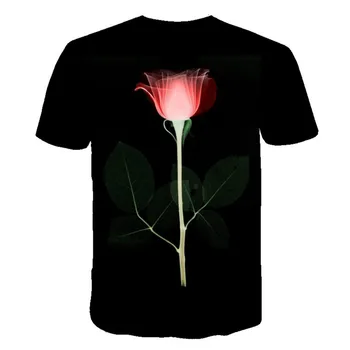 Vyriški Pusė Rankovės 3D Atspausdintas T-shirt Spalvinga Atsitiktinis Gėlių marškinėliai trumpomis Rankovėmis Harajuku Punk T-shirt Geriausia Pardavimo Vasaros 2020 m.