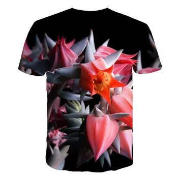 Vyriški Pusė Rankovės 3D Atspausdintas T-shirt Spalvinga Atsitiktinis Gėlių marškinėliai trumpomis Rankovėmis Harajuku Punk T-shirt Geriausia Pardavimo Vasaros 2020 m.