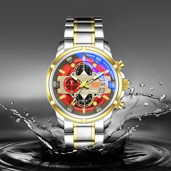 Vyriški Sportiniai Žiūrėti Aukščiausios Prabangos Prekės ženklo Vyrai Kvarcinis Laikrodis Mėlyna Šviesa Mados Vandeniui Laikrodžiai Vyras reloj relogio hombre relojes