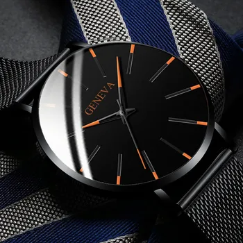 Vyrų Mados Ultra Plonas Laikrodžiai Verslo Nerūdijančio Plieno Tinklelio, Kvarco 2020 Minimalistinio Ultra Plonas Laikrodžiai Verslo Laikrodžiai