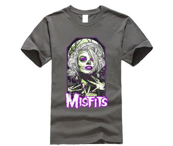 Vyrų marškinėliai Misfits Marškinėliai Originalus Netinkantis Skeletas Kaukolės Shirt s Juoda juokinga t-shirt suvenyrinius marškinėlius vyrams