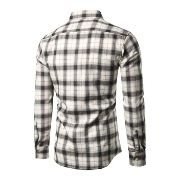 Vyrų Slim Fit Long Sleeve Shirt Polka Dot Atsitiktinis Verslo Marškinėliai Topai Mažas Dydis XS 2020 Mados