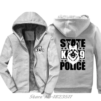 Vyrų žiemos Mados vokiečių Aviganis Policijos K9 Palaidinukė Valstybės Policijos K9Design Savo hoodie Striukė Harajuku Streetwear