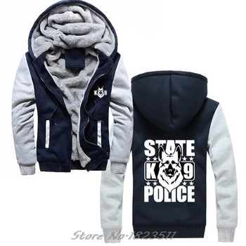 Vyrų žiemos Mados vokiečių Aviganis Policijos K9 Palaidinukė Valstybės Policijos K9Design Savo hoodie Striukė Harajuku Streetwear