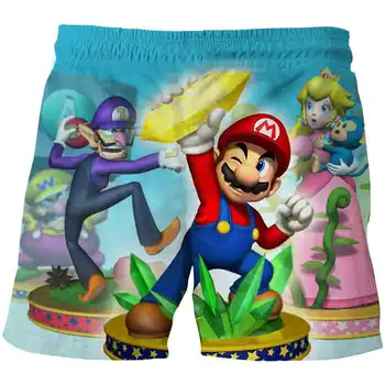 Vėliau Harajuku Klasikiniai žaidimai, Super Mario vaikų Berniukų ir mergaičių šortai, Super Smash Bros 3D šortai hip-hop šortai street wear