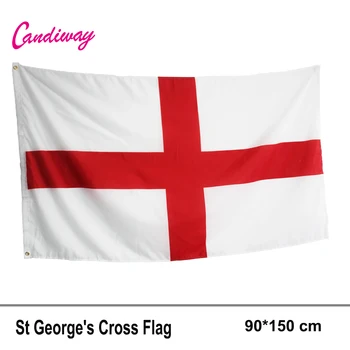 Vėliava Anglija 3x5 ft St George Cross Raudona Balta lietuvių Nacionalinės Reklama Saint paradas, Festivalis 