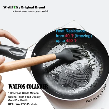 WALFOS Maisto kokybės Silikono Medienos Rankena Kepimo Indai, Virtuvės reikmenys Virtuvės maisto ruošimo Priemonės Mentele Ir Kaušas Virtuvės reikmenys