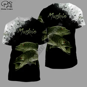 Walleye 3D Atspausdintas vyrų, moterų marškinėliai Harajuku Mados Trumpas rankovės marškinėliai vasaros streetwear Unisex marškinėlius viršūnes lašas laivybos