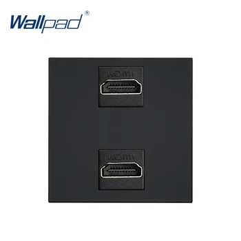 Wallpad 2 HDMI suderinamus Lizdo Funkciją Raktas Sienos Lizdų Baltos Ir Juodos spalvos Plastiko Modulis Tik