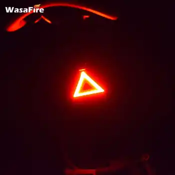 WasaFire Dviračių Uodegos Šviesos, 6 Režimai, Trikampio Formos, Raudonos ir Geltonos Lemputės COB LED Šviesos Dviračio Žibintas Galinis USB Įkrovimo lemputė