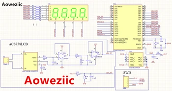 WCS2801 0-1A DC srovė ekranas matuoklis