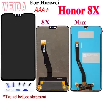 WEIDA Už Huawei Honor 8X LCD Ekranas Jutiklinis Ekranas skaitmeninis keitiklis Garbę 8X Už 