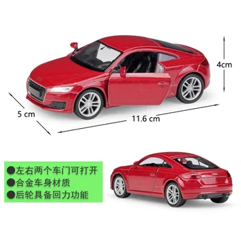 WELLY 1:36 Audi TT modeliavimas lydinio automobilio modelio mašinos Modeliavimo Kolekcijos žaislas pull-back transporto priemonės