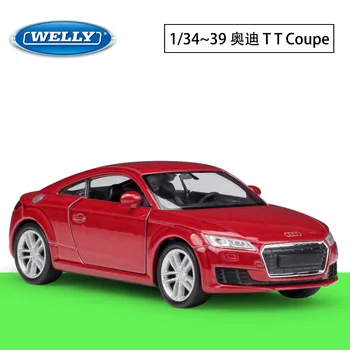 WELLY 1:36 Audi TT modeliavimas lydinio automobilio modelio mašinos Modeliavimo Kolekcijos žaislas pull-back transporto priemonės