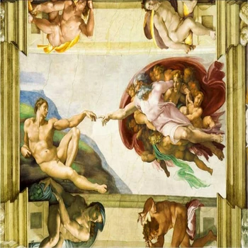 Wellyu Užsakymą Tapetai 3d обои Freska Europos Renesanso Stiliaus Aliejaus Tapybai Genesis 