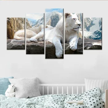 White Lion Plakatas Neįrėminti Sienos Nuotraukas Kambarį Plakatai Ir Spausdina Namų Dekoro Paveikslų Gyvenimo Kambario Sienos