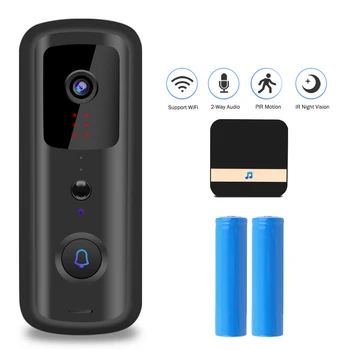 WIFI Belaidžio Namų Vaizdo Doorbell Saugumo Durys Bell Vaizdo Įrašymo Namuose Stebėti Naktinio Matymo Domofonas Duris telefono